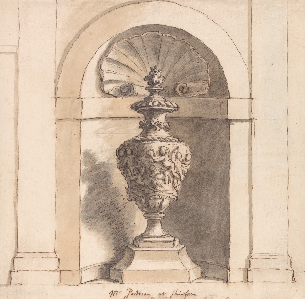 A Niche for Mr Portmans House at Sherborne ca 1720