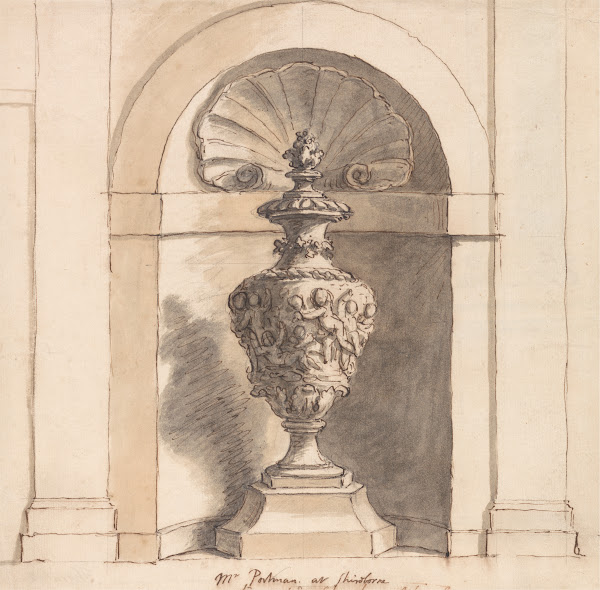 A Niche for Mr Portmans House at Sherborne ca 1720