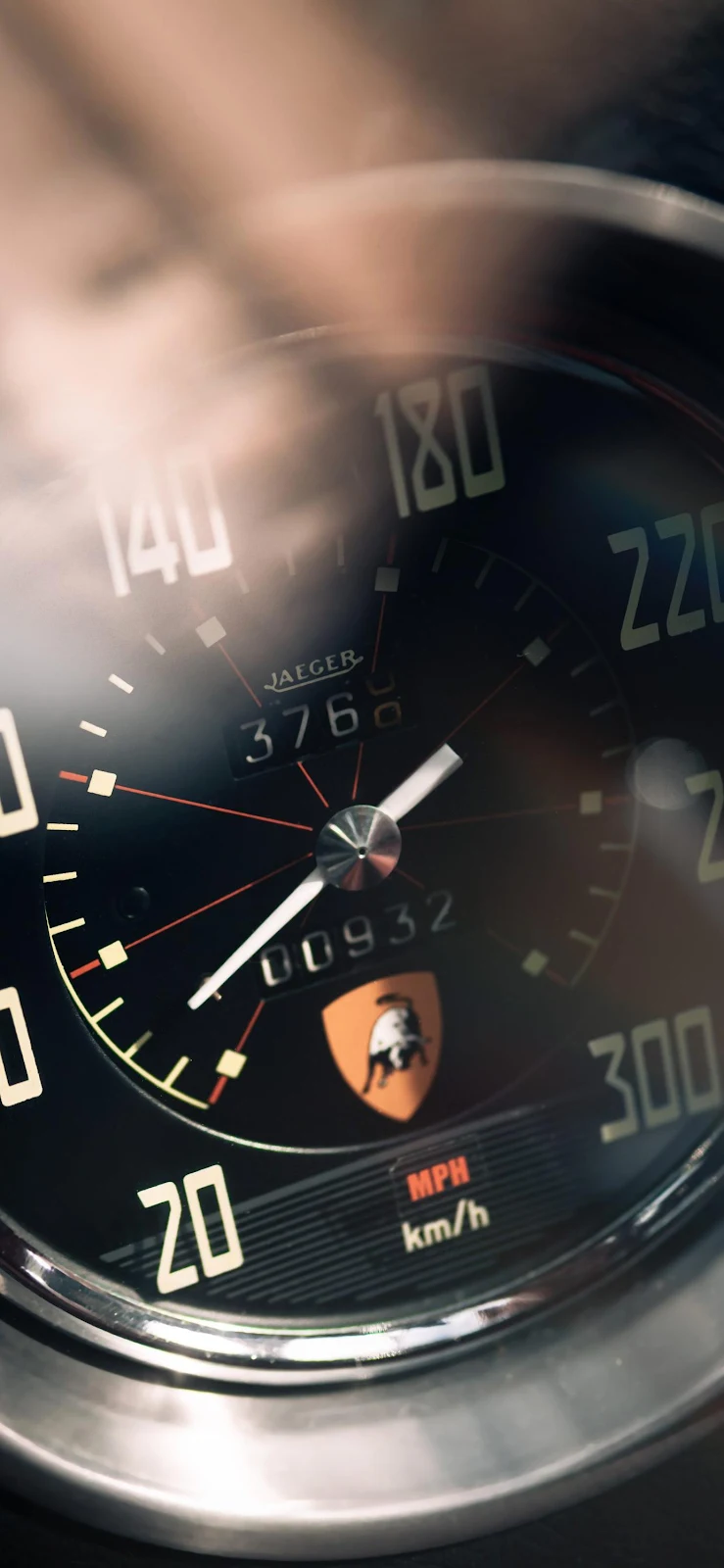 Lamborghini Classic Car Speedometer Detail - Automotive Photography Full HD iPhone Wallpaper (1384x2998)