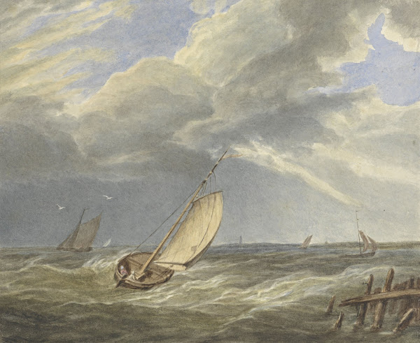Zeegezicht after Johannes Christiaan Schotel 1849   1917