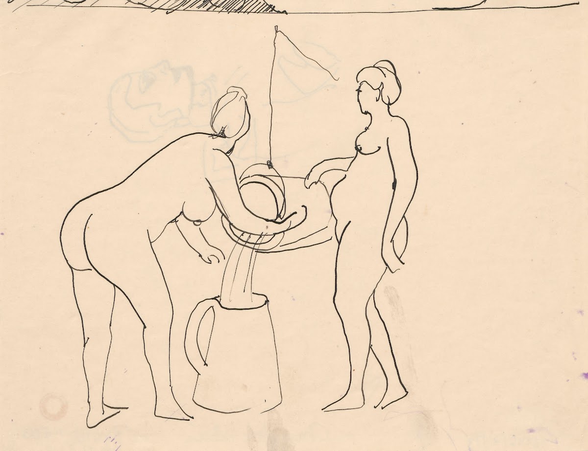 Women at a well 1918