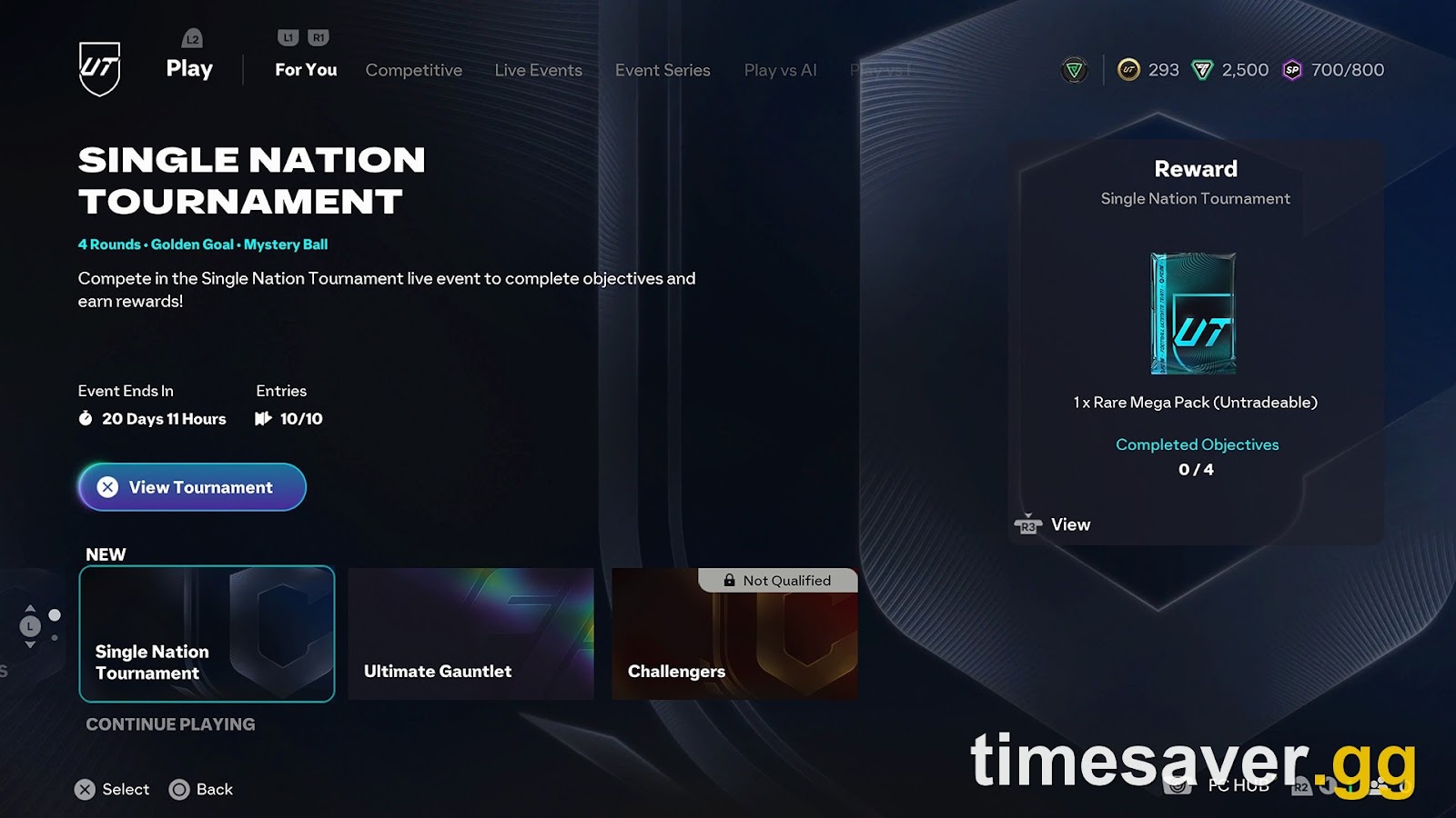 EA FC 26 Ultimate Team live events and pack rewards menu