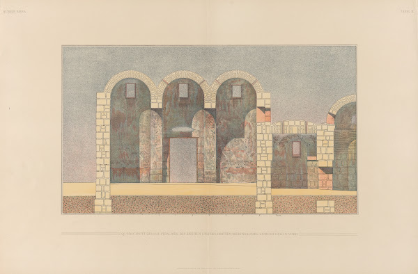 Ḳuṣejr ʻAmra mit einer Karte von Arabia Petraea Pl10 1907