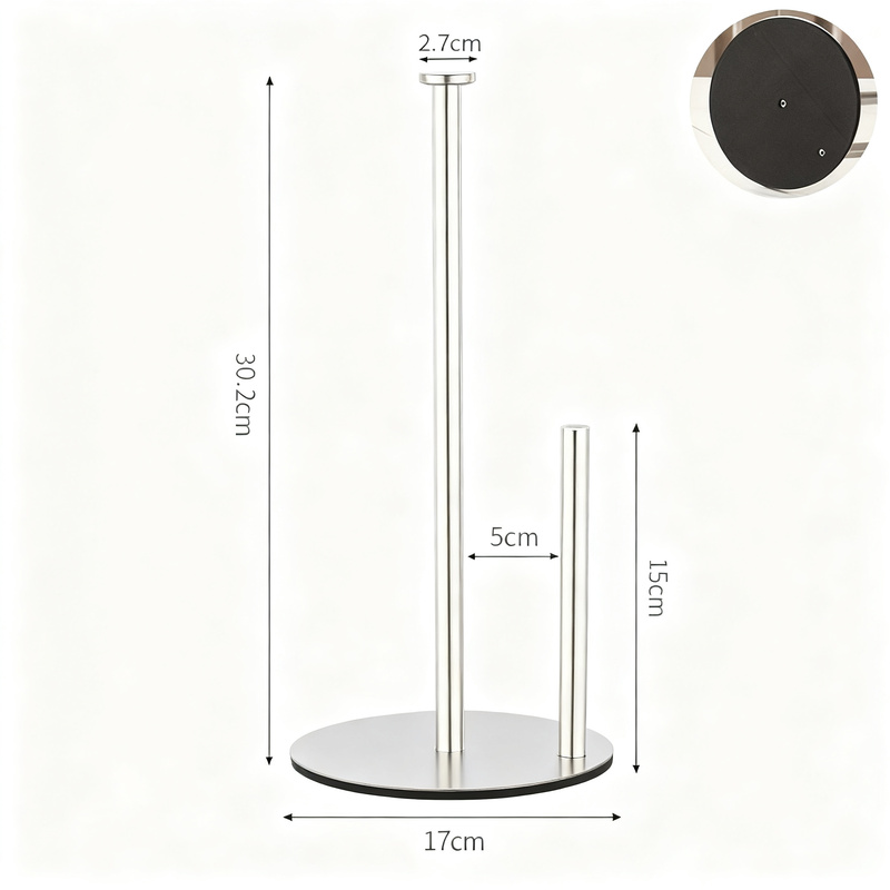 Stainless Steel Paper Roll Holder, Freestanding