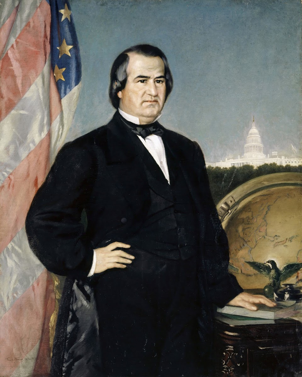 Portrait of the American President Andrew Johnson 1866