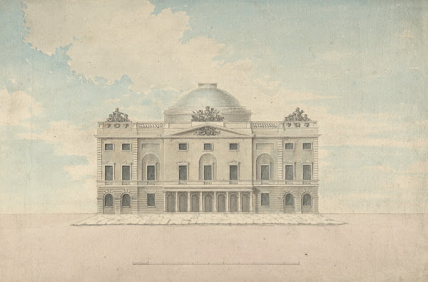 Design for the Facade of a Theater Perspective late 18thearly 19th century