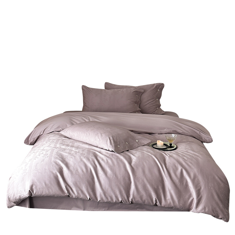 Baumwoll-Bettwäsche-Set mit Jacquard-Muster, vier Teile