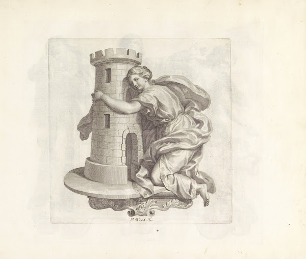 Vrouw omarmt een toren 1673 1743