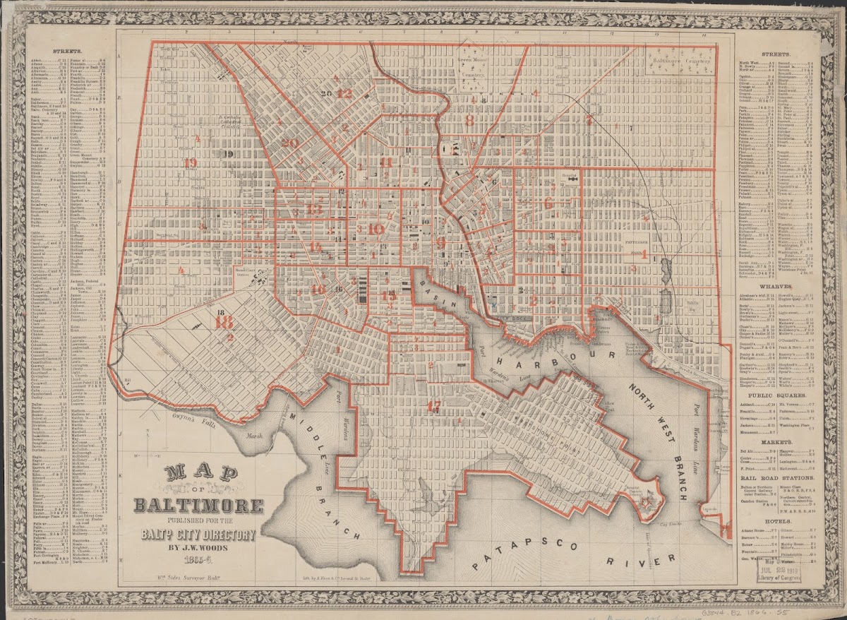 Map of Baltimore 1866