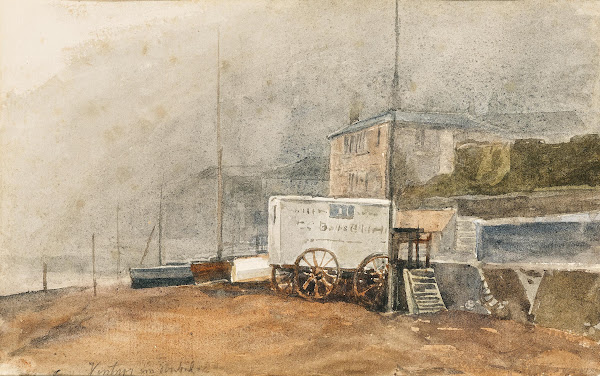 Ventnor on the Isle of Wight in fog