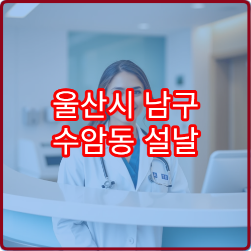 울산시 남구 수암동 설날 연휴 당직약국 및 24시간 약국 정보