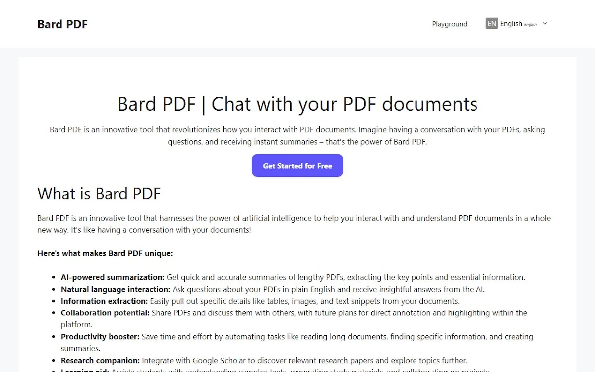 Captura de Bard PDF