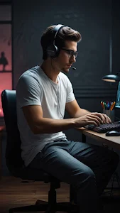 Chrome Android Sentinel Resting at Golden Hour Sunset