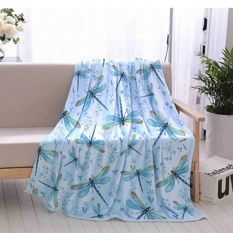 Flannel blanket with digital print, cartoon design
