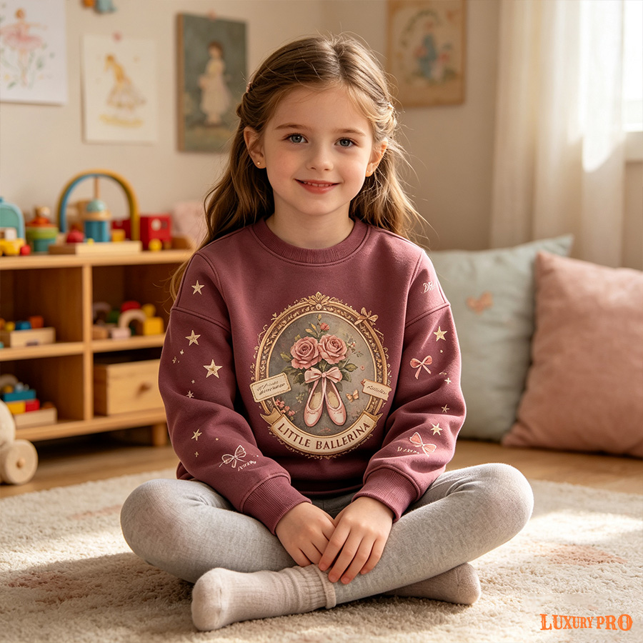 AOP YF Kids Crew Neck Sweatshirt‑Air Layer