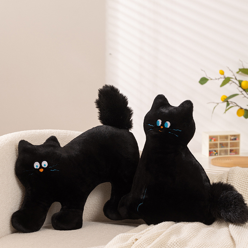 Plush Cat Pillow, 50 cm, different poses
