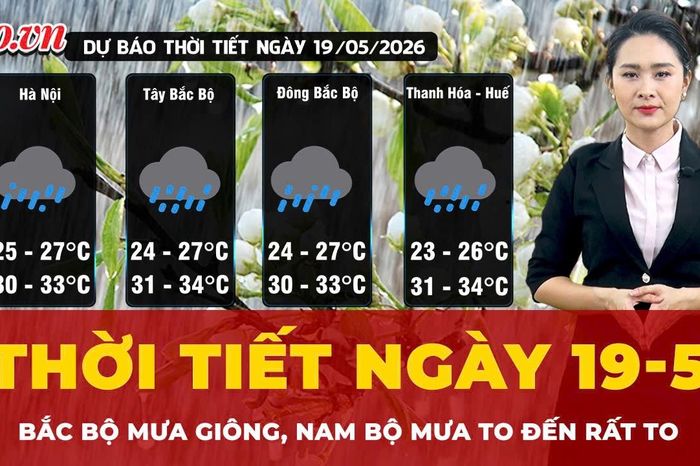 Dự báo thời tiết ngày 19-5: Bắc Bộ mưa giông, Nam Bộ mưa to đến rất to - Báo Pháp Luật TP.HCM