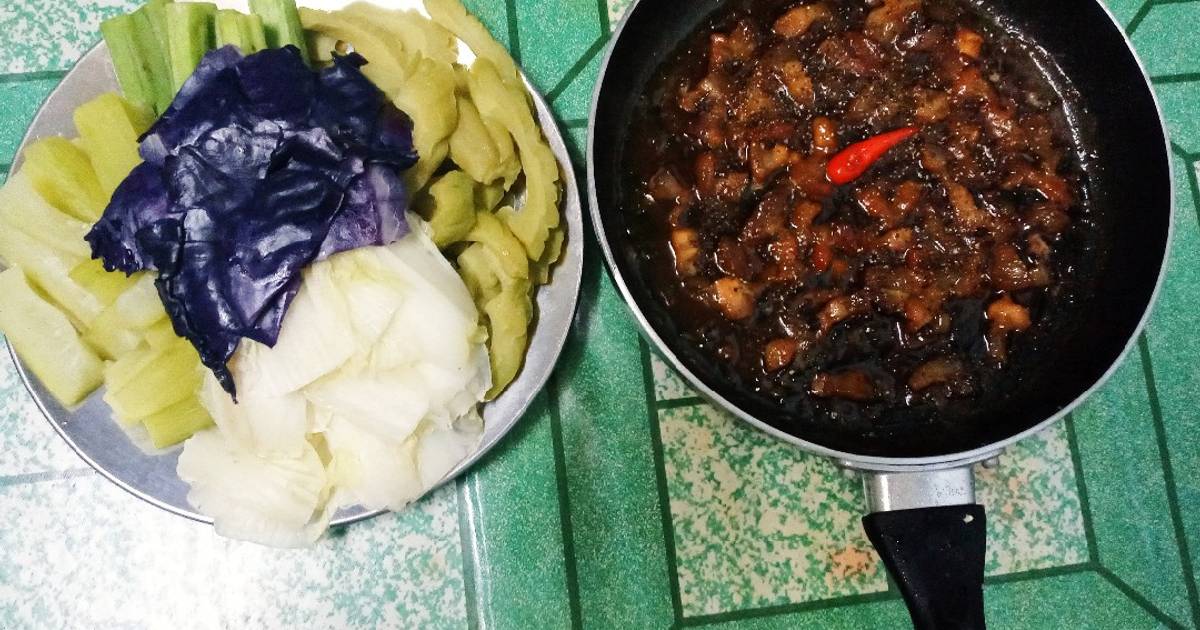 Rau luộc kho quẹt ăn sạch nồi cơm