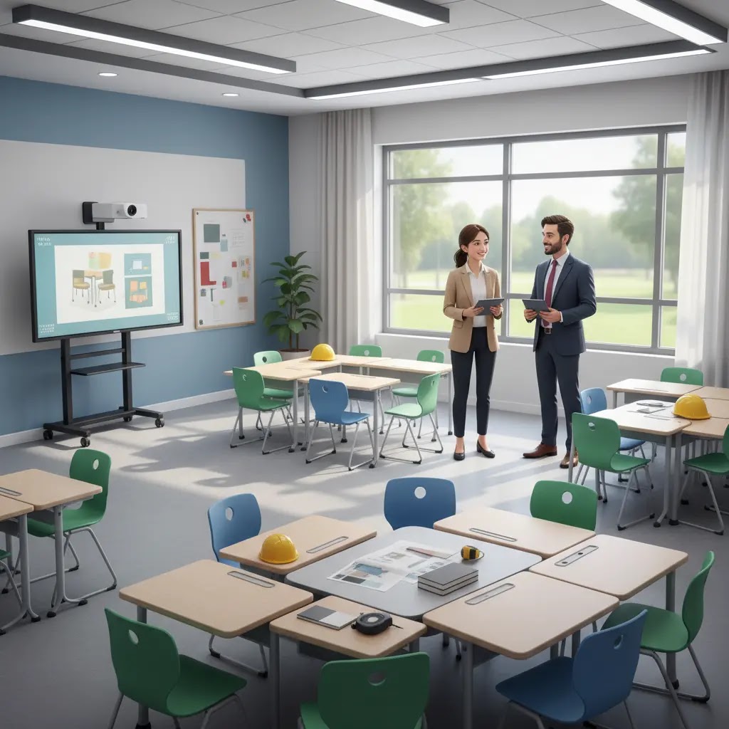 Rekomendasi agen kursi meja sekolah untuk renovasi kelas kecil