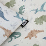 Children's changeable bedding set 4 el Twins Satin Limited Dinosaurs grey