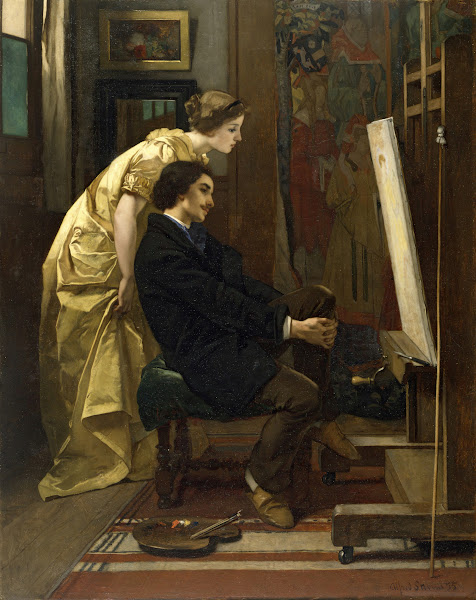 The Painter and His Model 1855