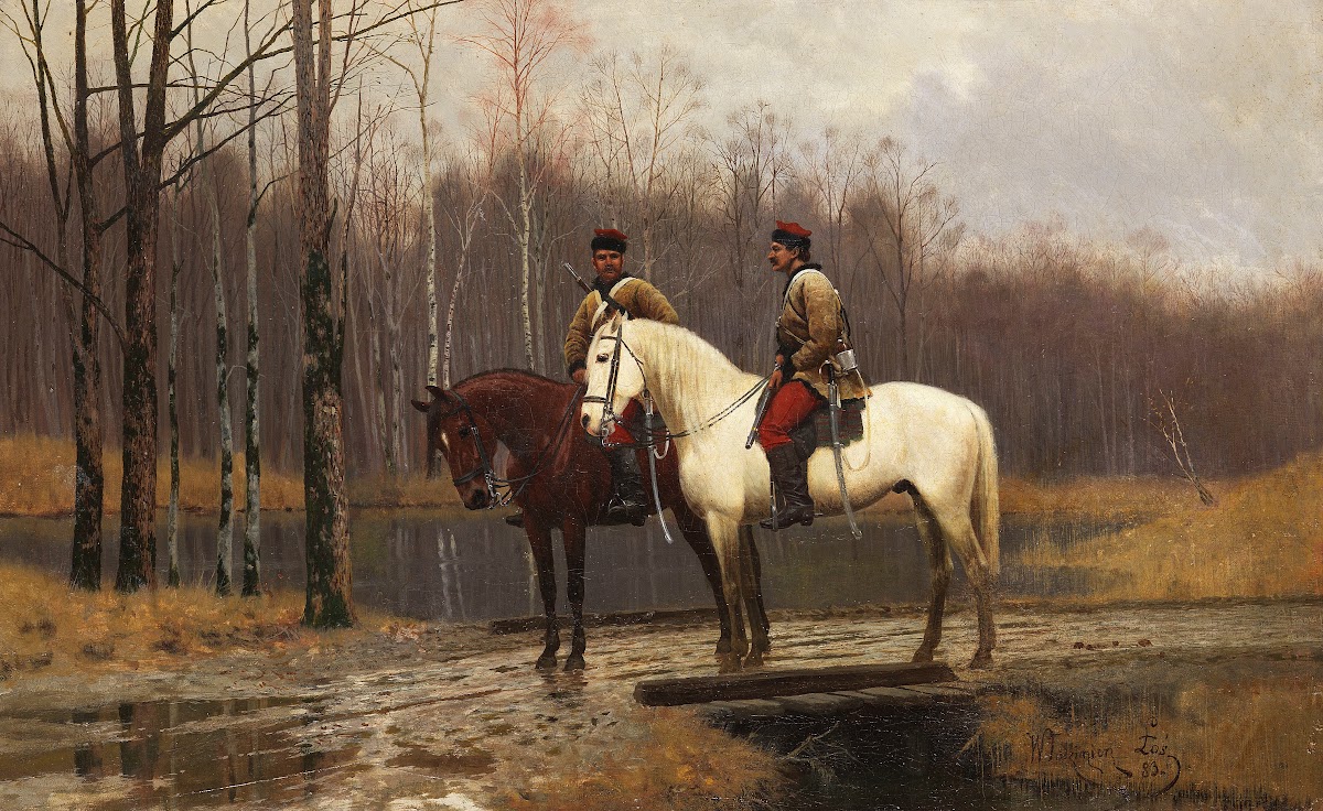 Zwei Kosaken zu Pferde 1883