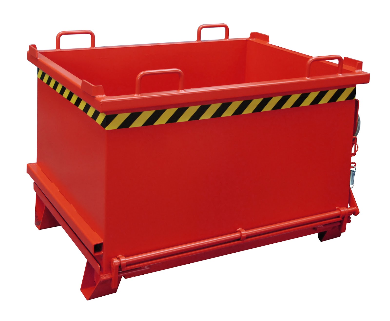 Bodemklepcontainer SB 750, gelakt, Vuurrood