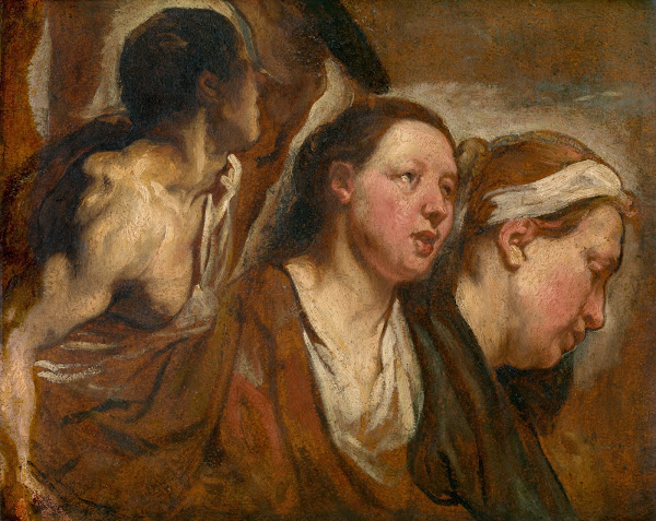 Two Female Heads and Torso of a Warrior 1620 1623