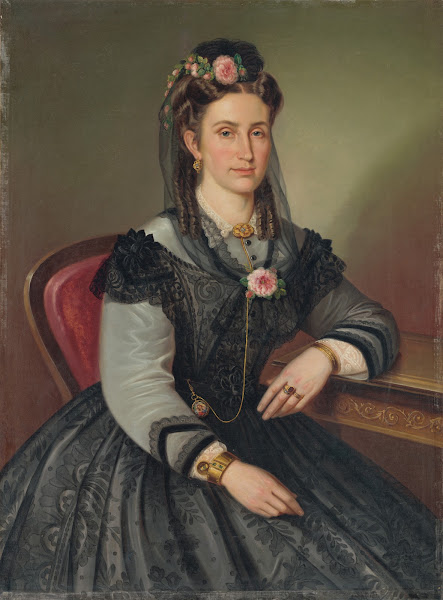 Portrait of a Seated Lady Mrs Ilona Kubínyiová Zmeškalová 18651867