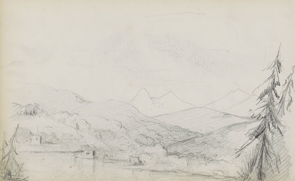 Berglandschap met een meer 1880