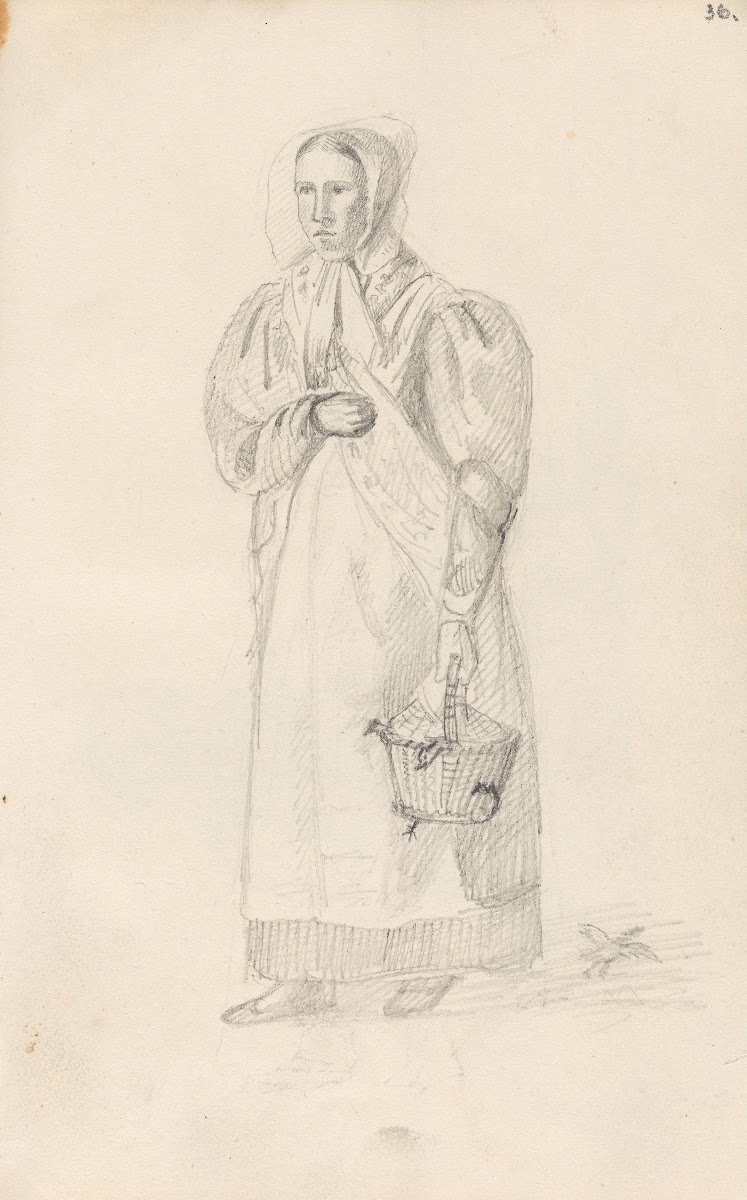 Kvinne med en kurv 1835