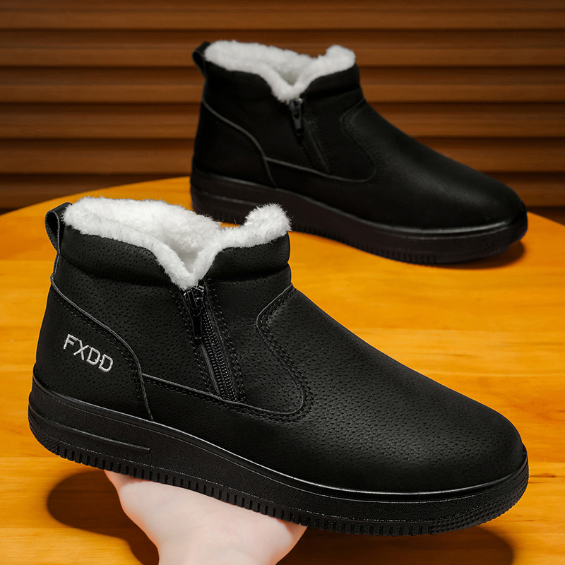 Gefütterte Herren-Winterstiefel, wasserabweisend, Schlupfmodell