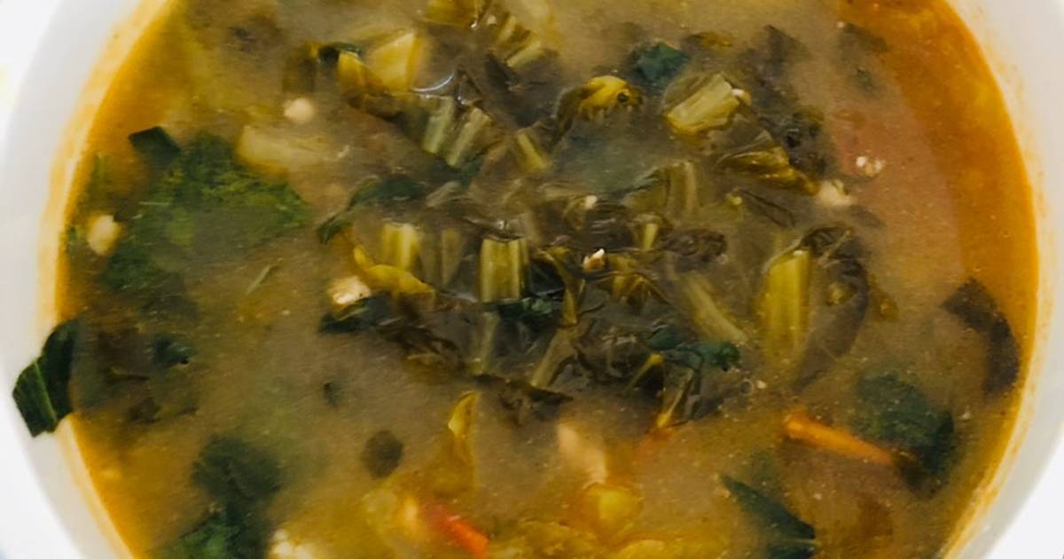 Canh cải chua thịt băm