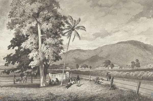 St James Barracks from the Playground of the Model School 1857