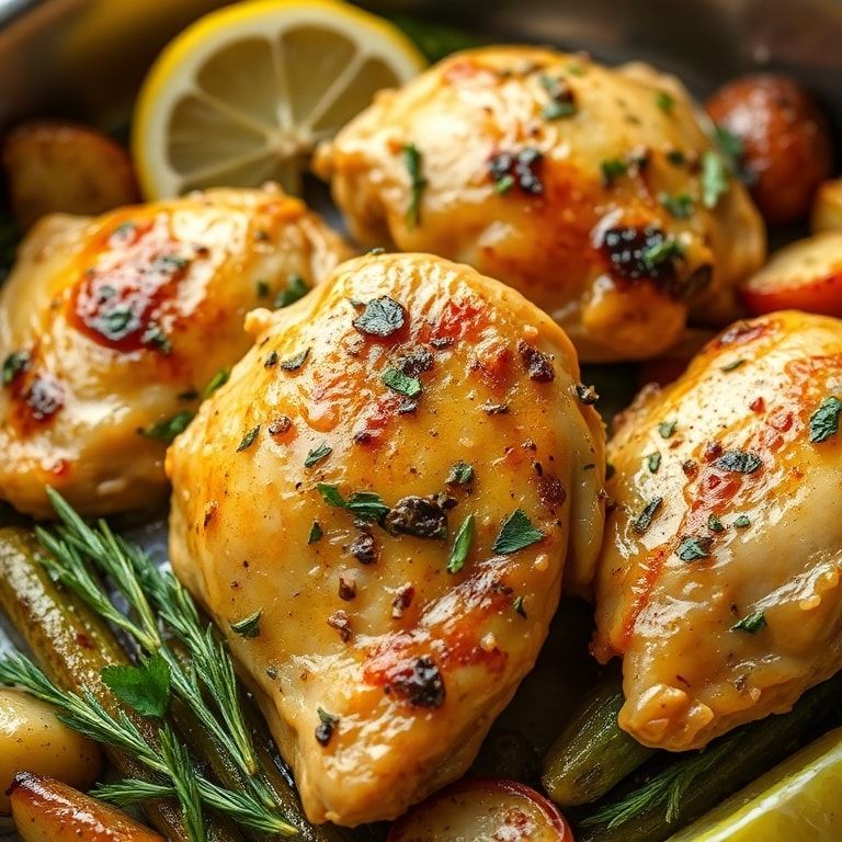 Easy Lemon Garlic Chicken Thighs with Roasted Veggies: Crispy, Juicy 45‑Minute Dinner