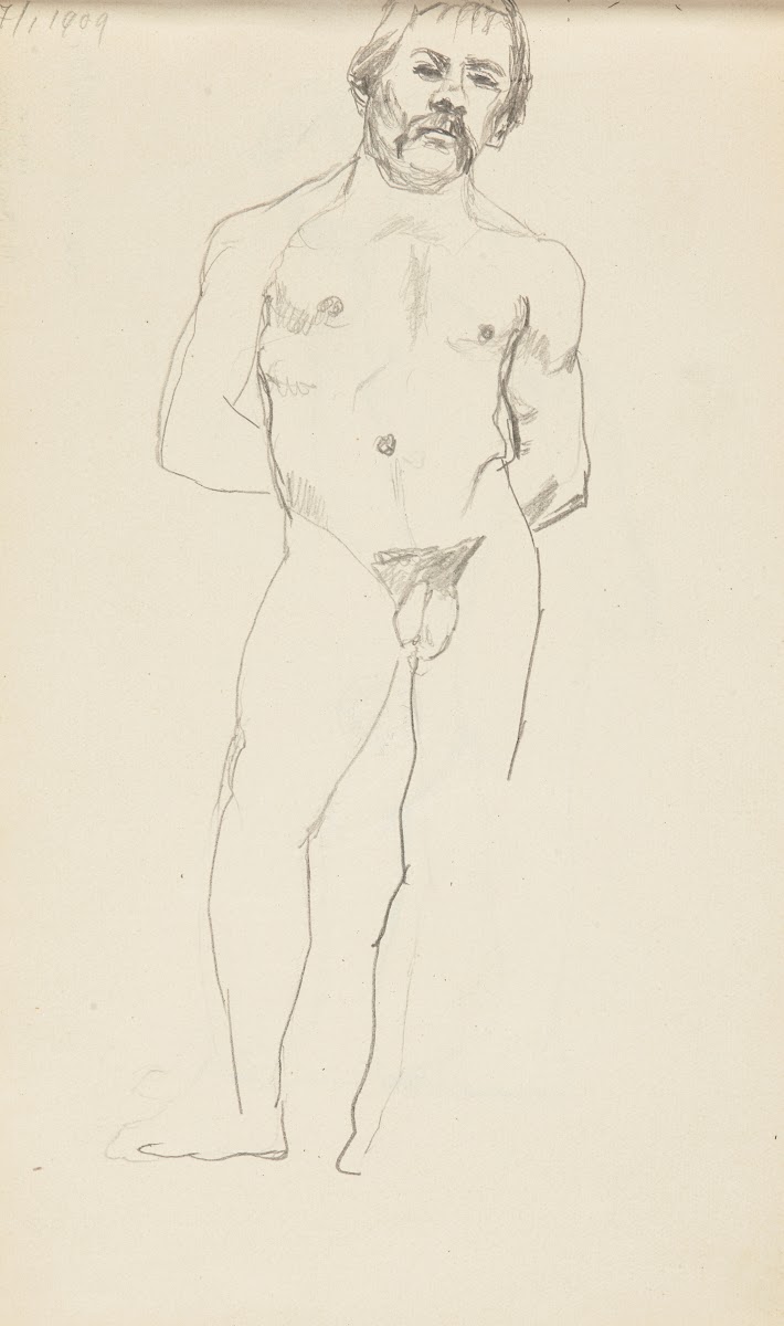 akt stojącego mężczyzny 1909