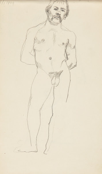 akt stojącego mężczyzny 1909