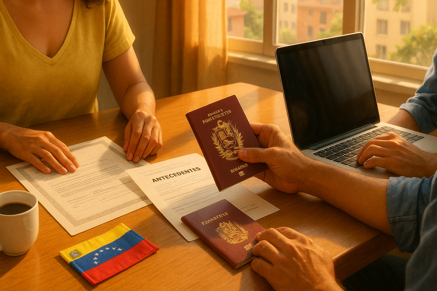 Venezolanos en el exterior organizando documentos y requisitos de apostilla