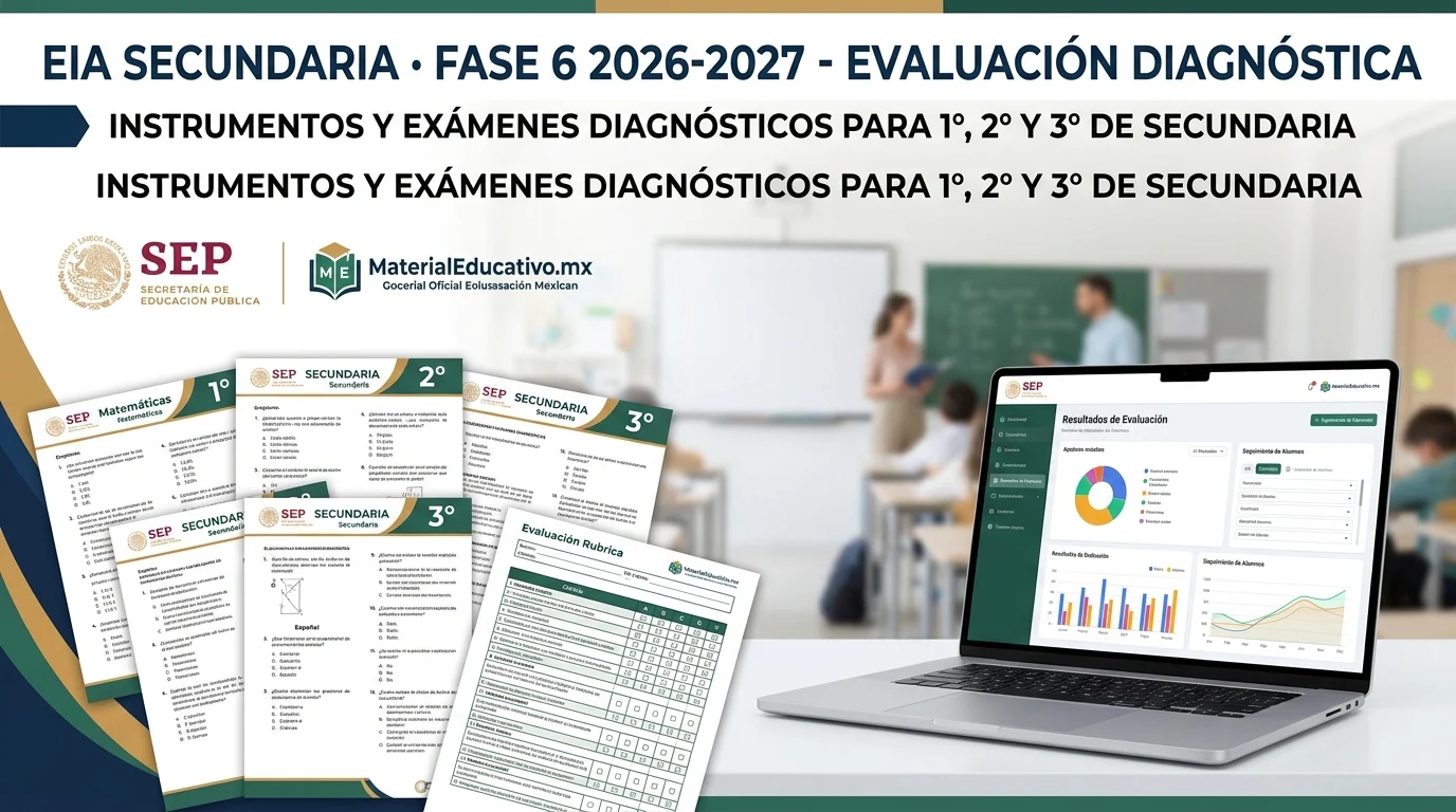 EIA Secundaria Fase 6 2026-2027 SEP materiales para 1 2 y 3 grado