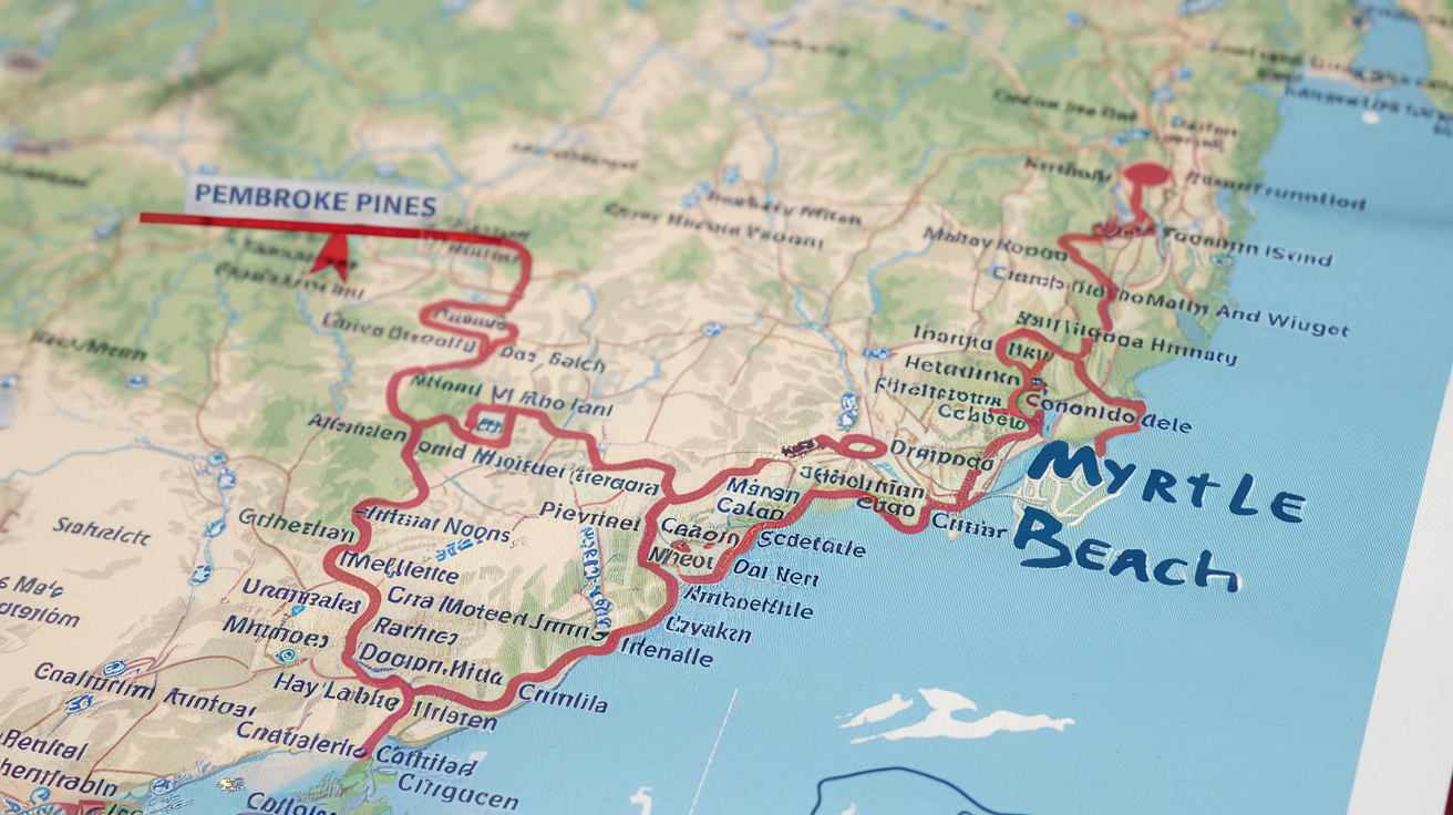 How Far Is Myrtle Beach from Pembroke Pines?