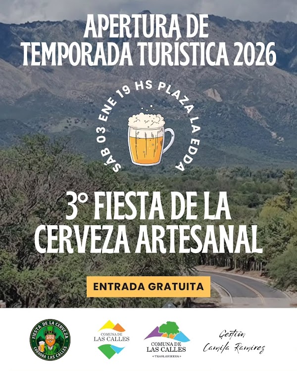 Apertura de Temporada Turística y 3° Fiesta de la Cerveza Artesanal 🍻🎊