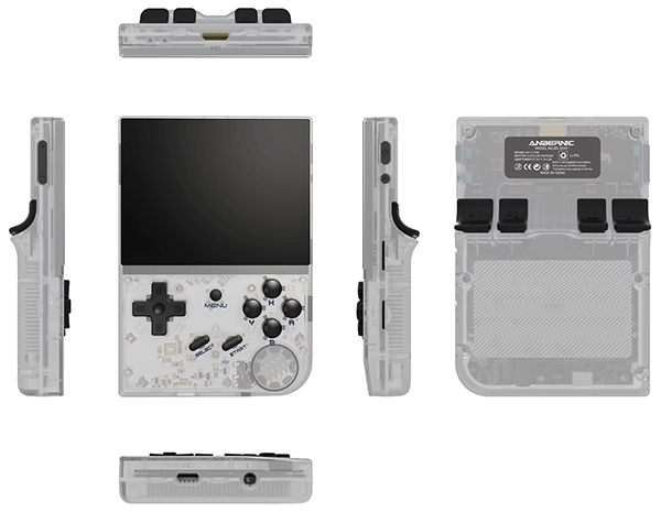 anbernic rg35xx 2024 white transparent