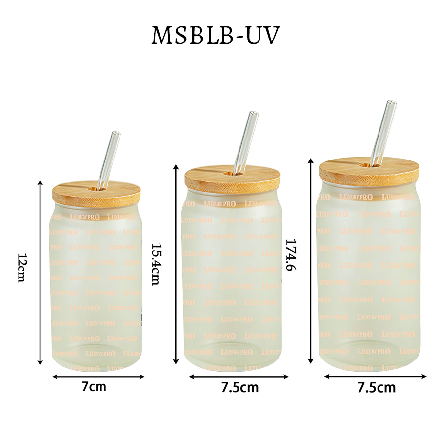 Frosted Cup with Bamboo Lid - UV Printing