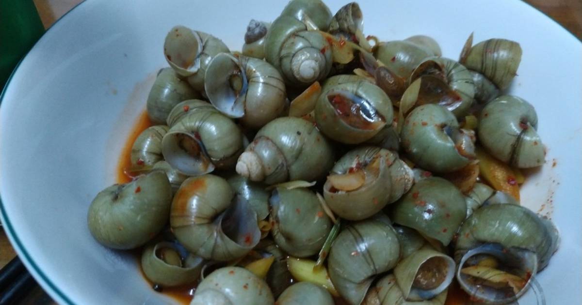 Ốc gạo luộc sả cay