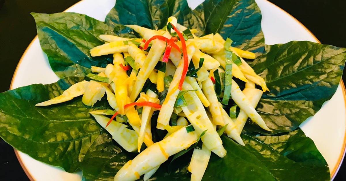 Măng trúc xào lá lốt