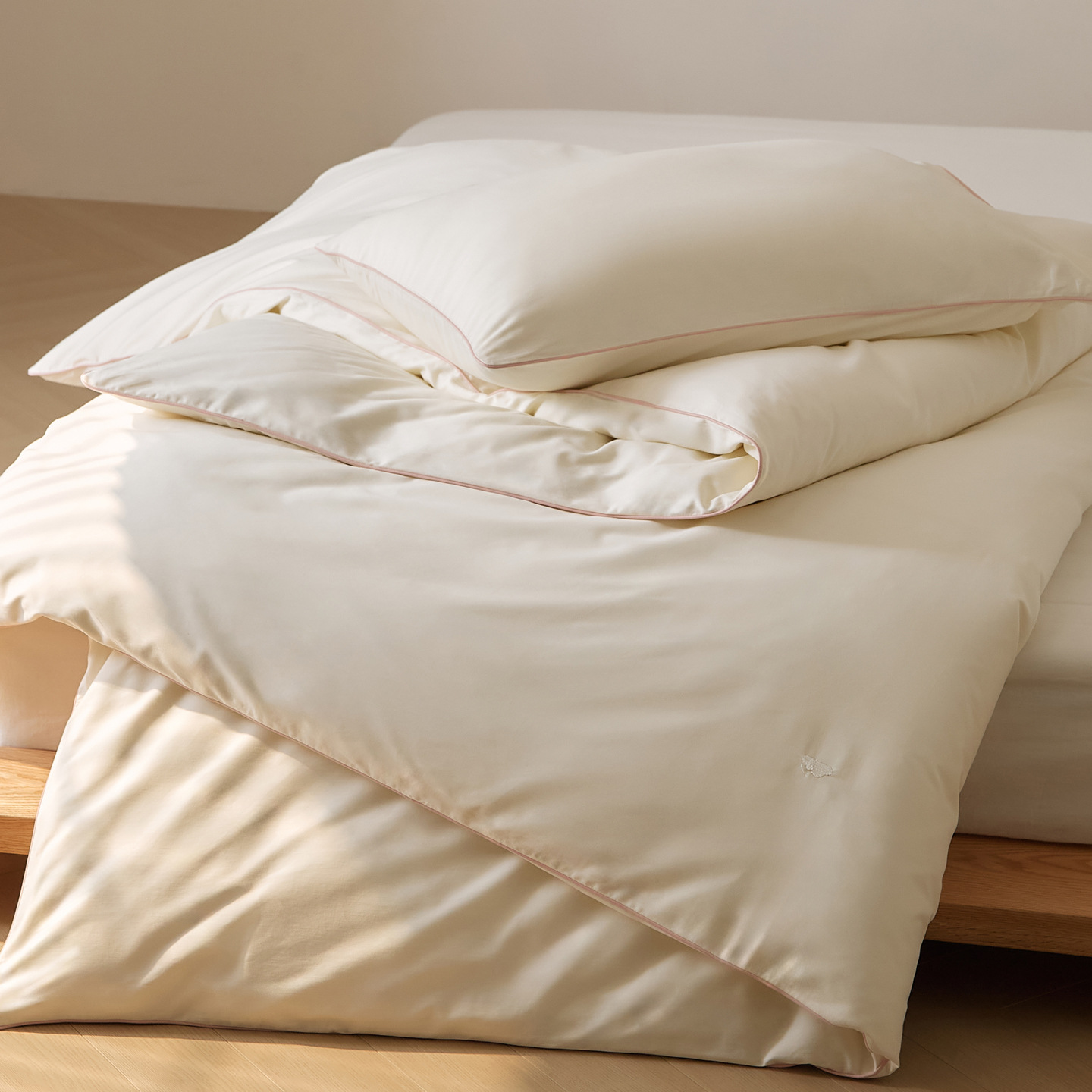 Brushed long-staple cotton comforter