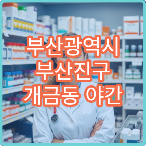 부산광역시 부산진구 개금동 야간 문 여는 약국 안내