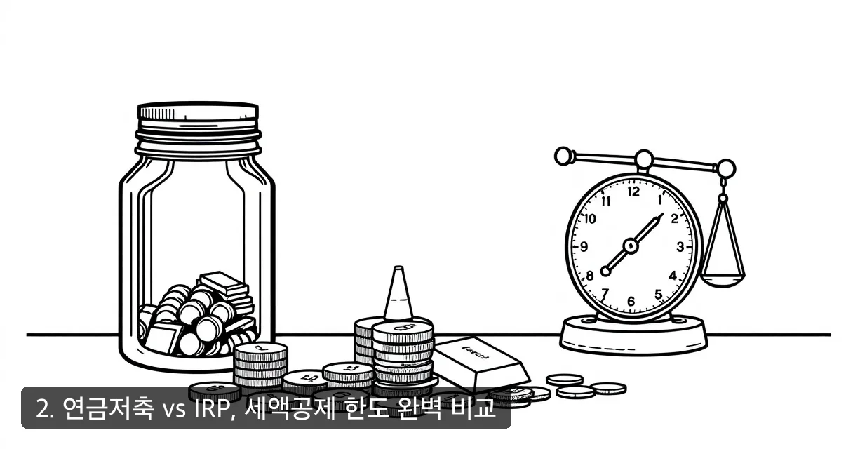 2. 연금저축 vs IRP, 세액공제 한도 완벽 비교