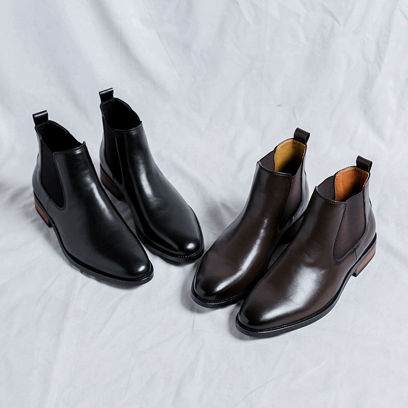 Herren-Chelsea-Stiefel, elegant, spitz zulaufend