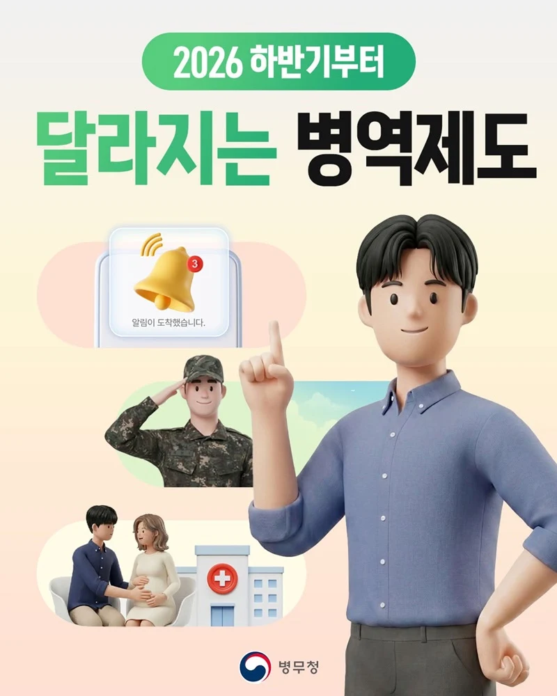 2026 하반기 달라지는 병역제도 안내
